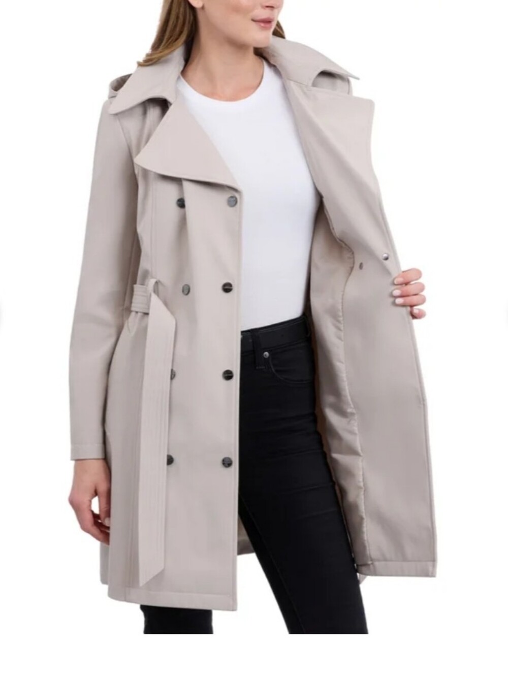 Calvin Klein Women's Hooded Trench Coat New - Picture 5 of 9